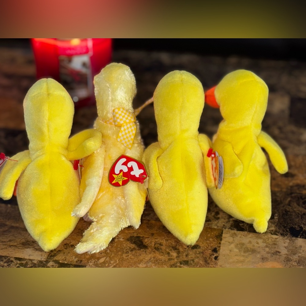 🦆 TY Beanie Baby Duck Lot Quackers & Duck-e (4 Total) - Picture 10 of 10
